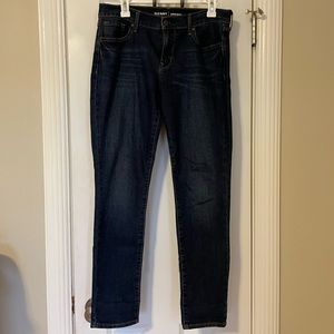 Mid-rise dark denim jeans